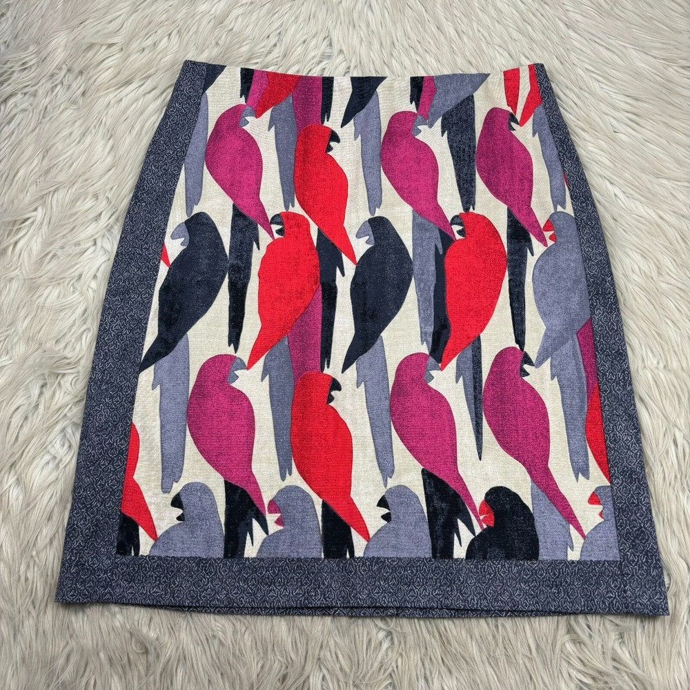 Nic + Zoe Women's 6 Parrot Bird Print Pencil‎ Skirt